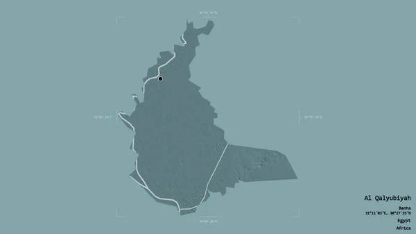 Територія Ель Каліубія Провінції Єгипту Ізольована Твердому Тлі Геодезичному Обмежувальному — стокове фото