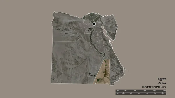 Опустошенный Облик Египта Столицей Основным Региональным Разделением Отделенной Областью Асуан — стоковое фото