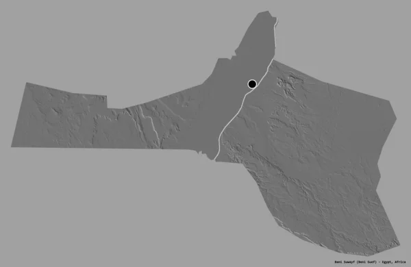 Forma Bani Suwayf Governadoria Egito Com Sua Capital Isolada Fundo — Fotografia de Stock