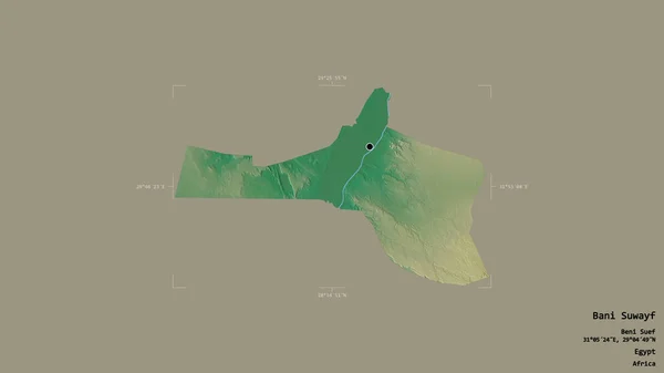 Zona Bani Suwayf Gobernación Egipto Aislada Sobre Fondo Sólido Una —  Fotos de Stock