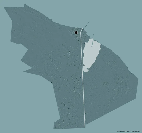 Forma Bur Governadoria Egito Com Sua Capital Isolada Fundo Cor — Fotografia de Stock