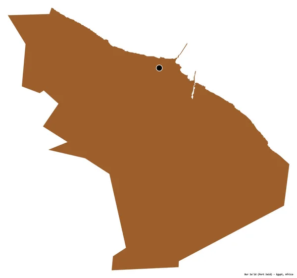 Форма Бур Саид Провинция Египет Столицей Изолированы Белом Фоне Состав — стоковое фото