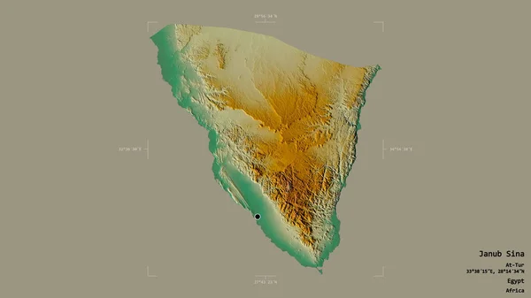 Zona Janub Sina Gobernación Egipto Aislada Sobre Fondo Sólido Una — Foto de Stock