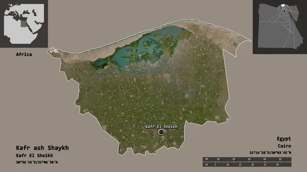 Форма Кафр Шейха Египетской Губернии Столицы Шкала Расстояний Предварительные Просмотры — стоковое фото