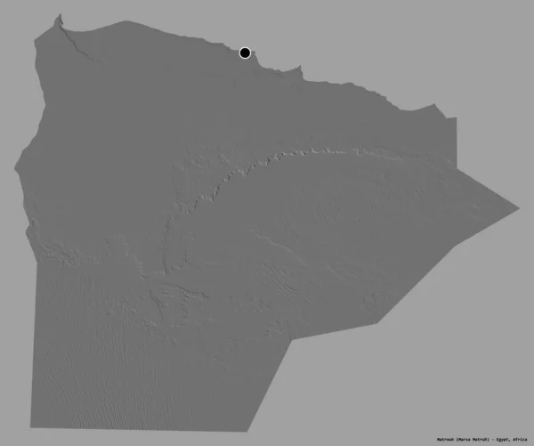 Форма Матруха Провинция Египет Своей Столицей Изолированы Прочном Цветном Фоне — стоковое фото