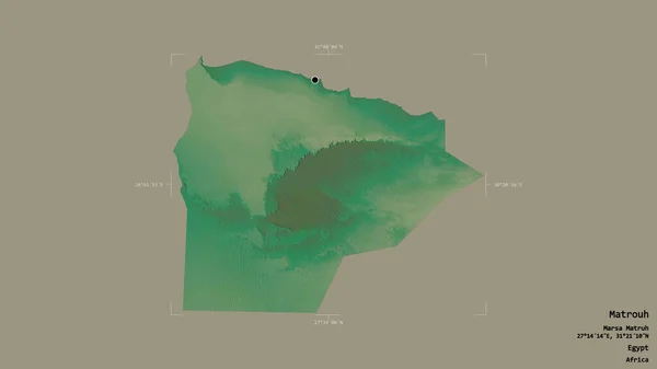 Zone Matrouh Gouvernorat Egypte Isolée Sur Fond Solide Dans Une — Photo