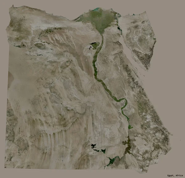 Kształt Egiptu Jego Kapitału Izolowane Solidnym Tle Koloru Zdjęcia Satelitarne — Zdjęcie stockowe
