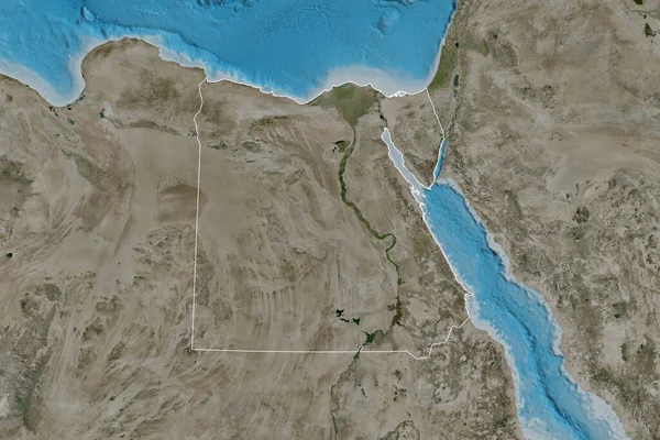 Utvidgat Område Skisserade Egypten Satellitbilder Rendering — Stockfoto