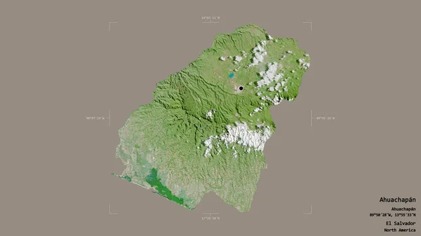 Area Ahuachapan Dipartimento Salvador Isolato Uno Sfondo Solido Una Scatola — Foto Stock