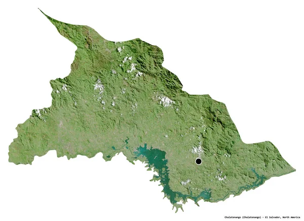 カラテナンゴの形 エルサルバドルの部門 その首都は白い背景に隔離されました 衛星画像 3Dレンダリング — ストック写真