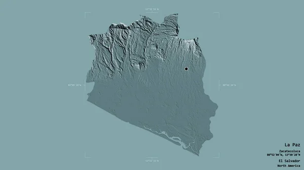 Région Paz Département Salvador Isolée Sur Fond Solide Dans Une — Photo