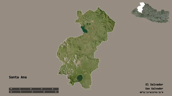 엘살바도르의 산타아나의 수도는 배경에 고립되어 렌더링 — 스톡 사진