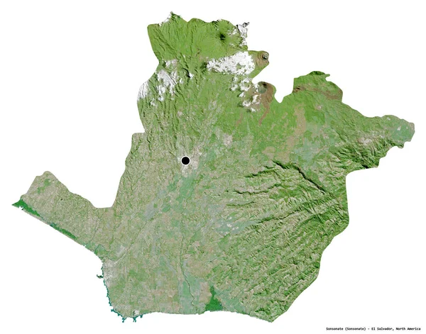 Form Sonat Departementet Salvador Med Sin Huvudstad Isolerad Vit Bakgrund — Stockfoto