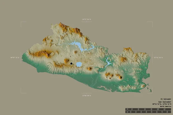 Gebiet Von Salvador Isoliert Auf Einem Soliden Hintergrund Einem Georeferenzierten — Stockfoto