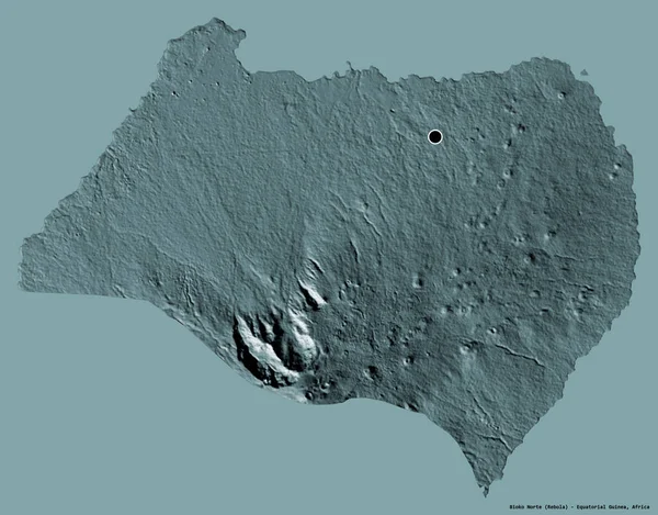 Forma Bioko Norte Provincia Guinea Ecuatorial Con Capital Aislada Sobre — Foto de Stock