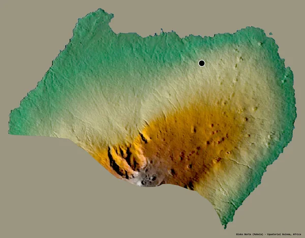 Gestalt Von Bioko Norte Provinz Äquatorialguinea Mit Seiner Hauptstadt Isoliert — Stockfoto