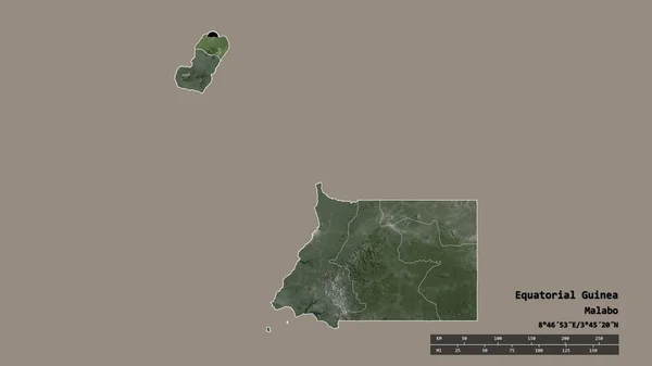 Спустошена Форма Екваторіальної Гвінеї Столицею Основним Регіональним Поділом Відокремленою Територією — стокове фото