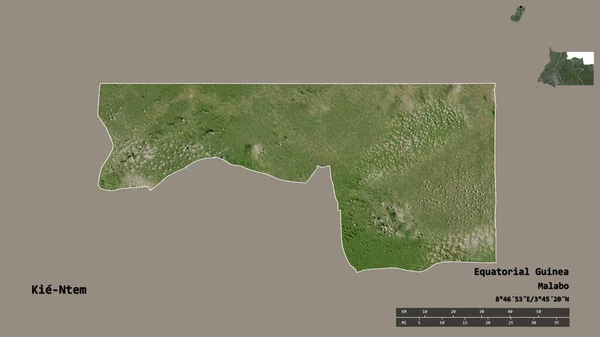 Forma Kie Ntem Provincia Della Guinea Equatoriale Con Suo Capoluogo — Foto Stock
