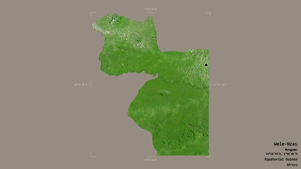 Área Wele Nzas Provincia Guinea Ecuatorial Aislada Sobre Fondo Sólido — Foto de Stock