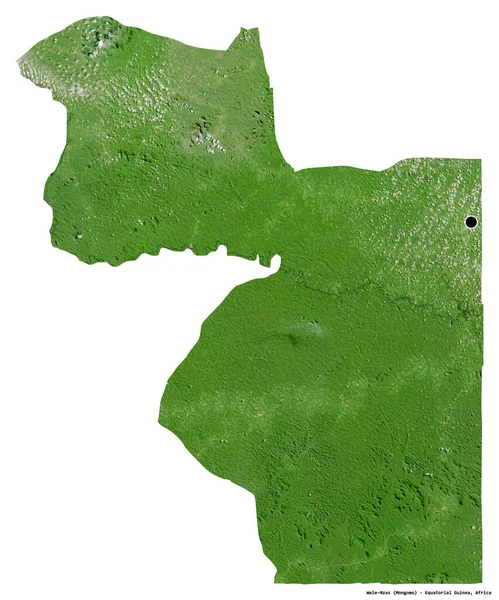 Gestalt Von Wele Nzas Provinz Äquatorialguinea Mit Seiner Hauptstadt Isoliert — Stockfoto