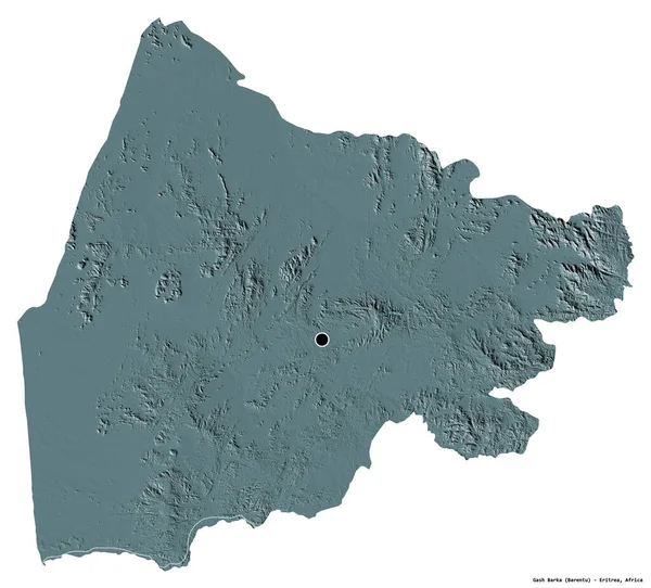 Form Von Gash Barka Region Von Eritrea Mit Seiner Hauptstadt — Stockfoto