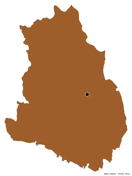 Σχήμα Maekel Περιοχή Της Ερυθραίας Πρωτεύουσα Απομονωμένη Λευκό Φόντο Σύνθεση — Φωτογραφία Αρχείου