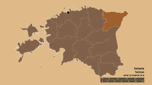 에스토니아의 구역은 붕괴되었고 지역은 분리되었다 라벨이요 패턴이 텍스처 렌더링 — 스톡 사진