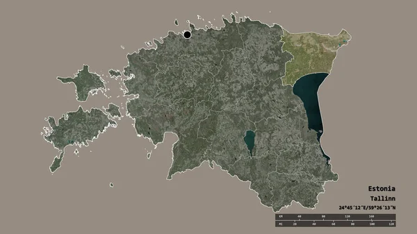 Afgebroken Vorm Van Estland Met Als Hoofdstad Belangrijkste Regionale Divisie — Stockfoto