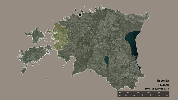 Desaturatie Van Estland Met Als Hoofdstad Belangrijkste Regionale Divisie Het — Stockfoto