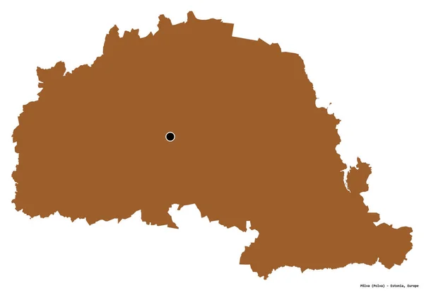 Форма Полви Графство Естонія Столицею Ізольованою Білому Тлі Склад Візерункових — стокове фото