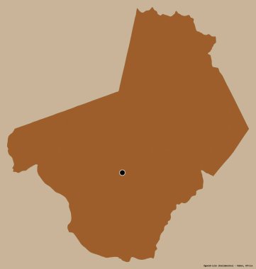 Gabon 'un başkenti Ogooue-Lolo' nun katı renk arkaplanı ile izole edilmiş hali. Desenli dokuların bileşimi. 3B görüntüleme