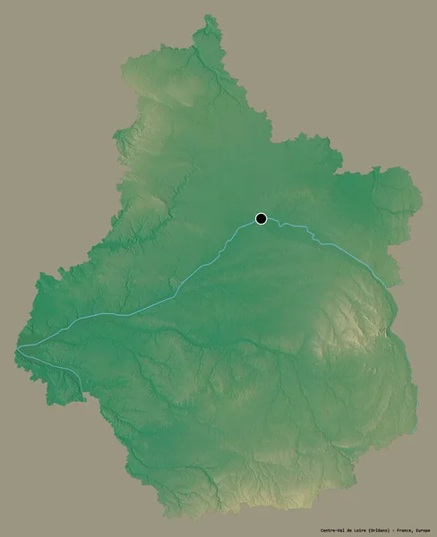 Σχήμα Του Centre Val Loire Περιοχή Της Γαλλίας Την Πρωτεύουσά — Φωτογραφία Αρχείου