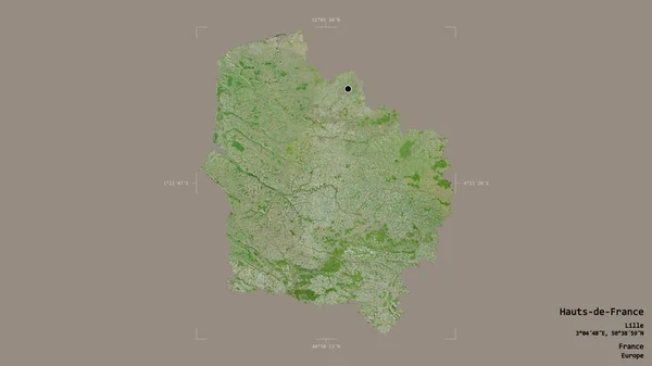 法国中部的一个地区 法国的一个区域 在一个地理参照框的坚实背景上被隔离 卫星图像 3D渲染 — 图库照片