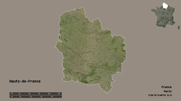 Gestalt Von Hauts France Region Von Frankreich Mit Seiner Hauptstadt — Stockfoto