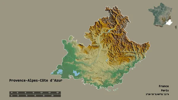 Форма Прованс Альпи Кот Азур Регіон Франції Своєю Столицею Ізольованою — стокове фото
