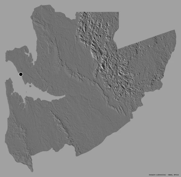 Vorm Van Estuaire Provincie Gabon Met Als Hoofdstad Geïsoleerd Een — Stockfoto