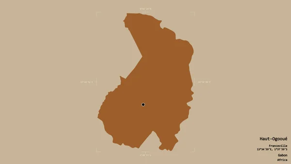 Територія Хаут Огове Провінція Габон Ізольована Твердому Тлі Геодезичній Обмежувальній — стокове фото