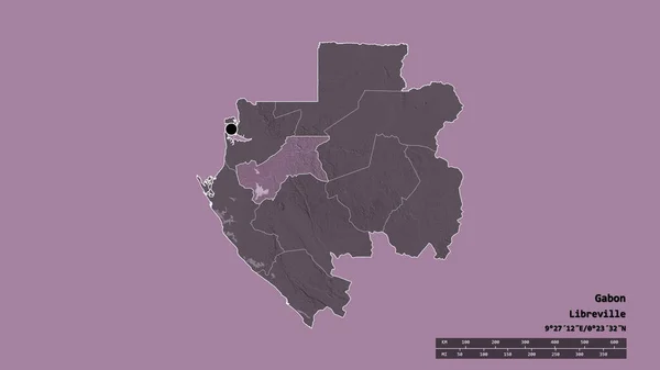 Спустошена Форма Габону Столицею Основним Регіональним Поділом Відокремленим Районом Моєн — стокове фото