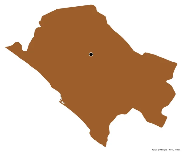 Форма Ньянга Провінція Габон Столицею Ізольованою Білому Тлі Склад Візерункових — стокове фото