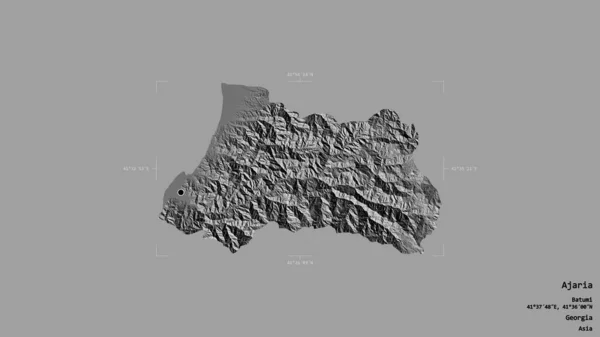 Området Ajaria Den Autonoma Republiken Georgien Isolerat Solid Bakgrund Georefererad — Stockfoto