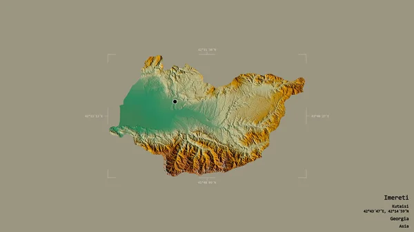 Oblast Imereti Oblast Gruzie Izolovaná Pevném Pozadí Georeferencované Hraniční Oblasti — Stock fotografie