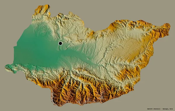 Form Imereti Regionen Georgien Med Sin Huvudstad Isolerad Solid Färg — Stockfoto