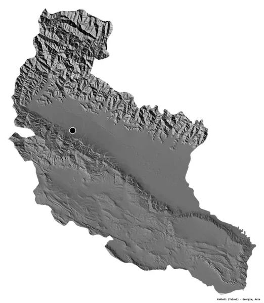 Gestalt Von Kacheti Region Georgien Mit Seiner Hauptstadt Isoliert Auf — Stockfoto