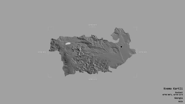 Området Kvemo Kartli Regionen Georgien Isolerat Solid Bakgrund Georefererad Avgränsningsbox — Stockfoto