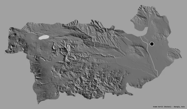 Forme Kvemo Kartli Région Géorgie Avec Capitale Isolée Sur Fond — Photo