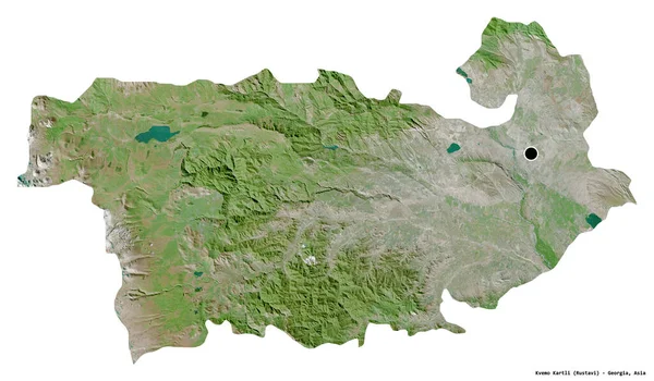 Forme Kvemo Kartli Région Géorgie Avec Capitale Isolée Sur Fond — Photo