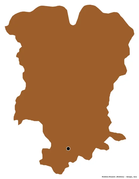 Forma Mtskheta Mtianeti Regione Della Georgia Con Sua Capitale Isolata — Foto Stock
