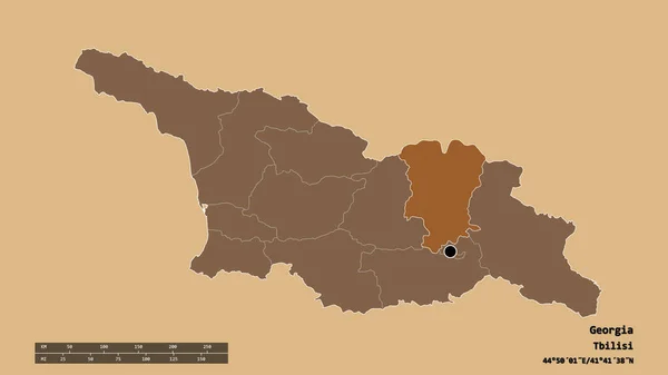 Başkenti Ana Bölgesel Bölümü Ayrılmış Mtskheta Mtianeti Bölgesi Ile Gürcistan — Stok fotoğraf