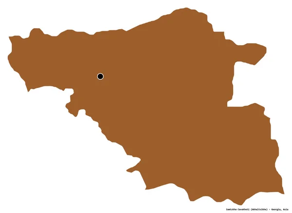 Forma Samtskhe Javakheti Regione Della Georgia Con Sua Capitale Isolata — Foto Stock