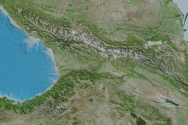 Erweiterte Fläche Georgiens Satellitenbilder Rendering — Stockfoto